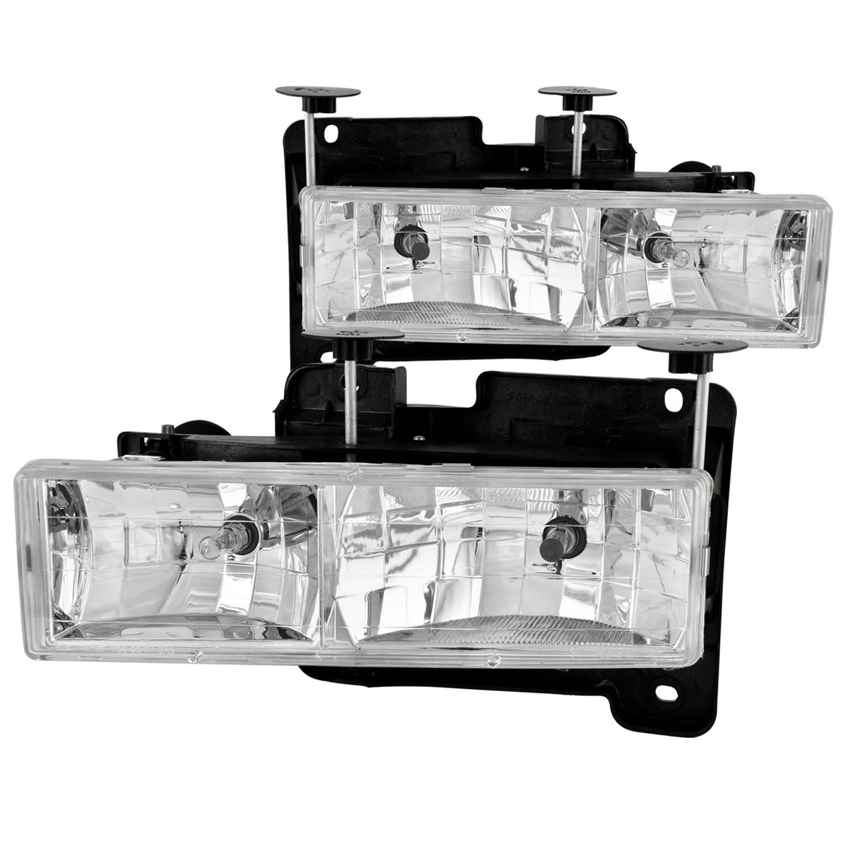 1992-1994 Chevrolet Blazer / 1988-1998 Chevrolet C1500 / 1992-1999 Chevrolet C1500 Suburban Crystal Headlight Set