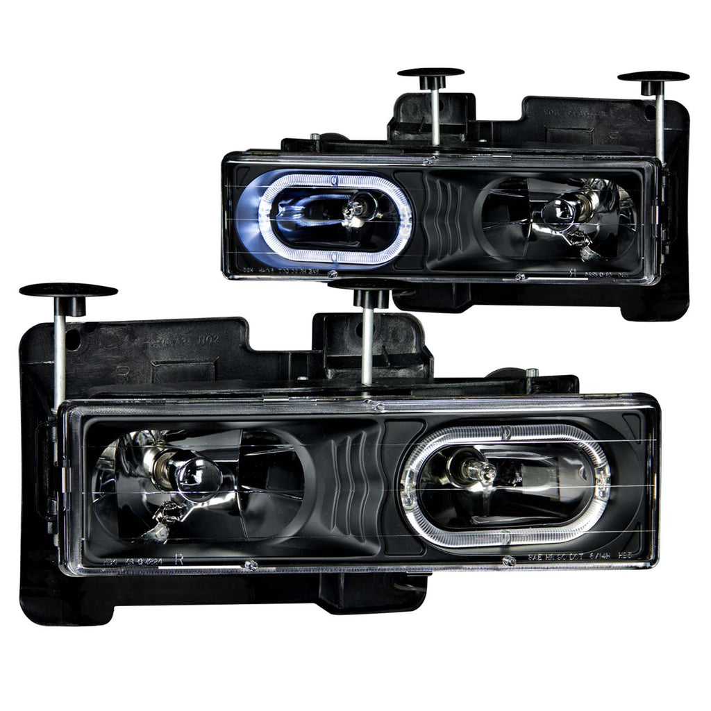 1992-1994 Chevrolet Blazer / 1988-1998 Chevrolet C1500 / 1992-1999 Chevrolet C1500 Suburban Crystal Headlight Set W/Halo