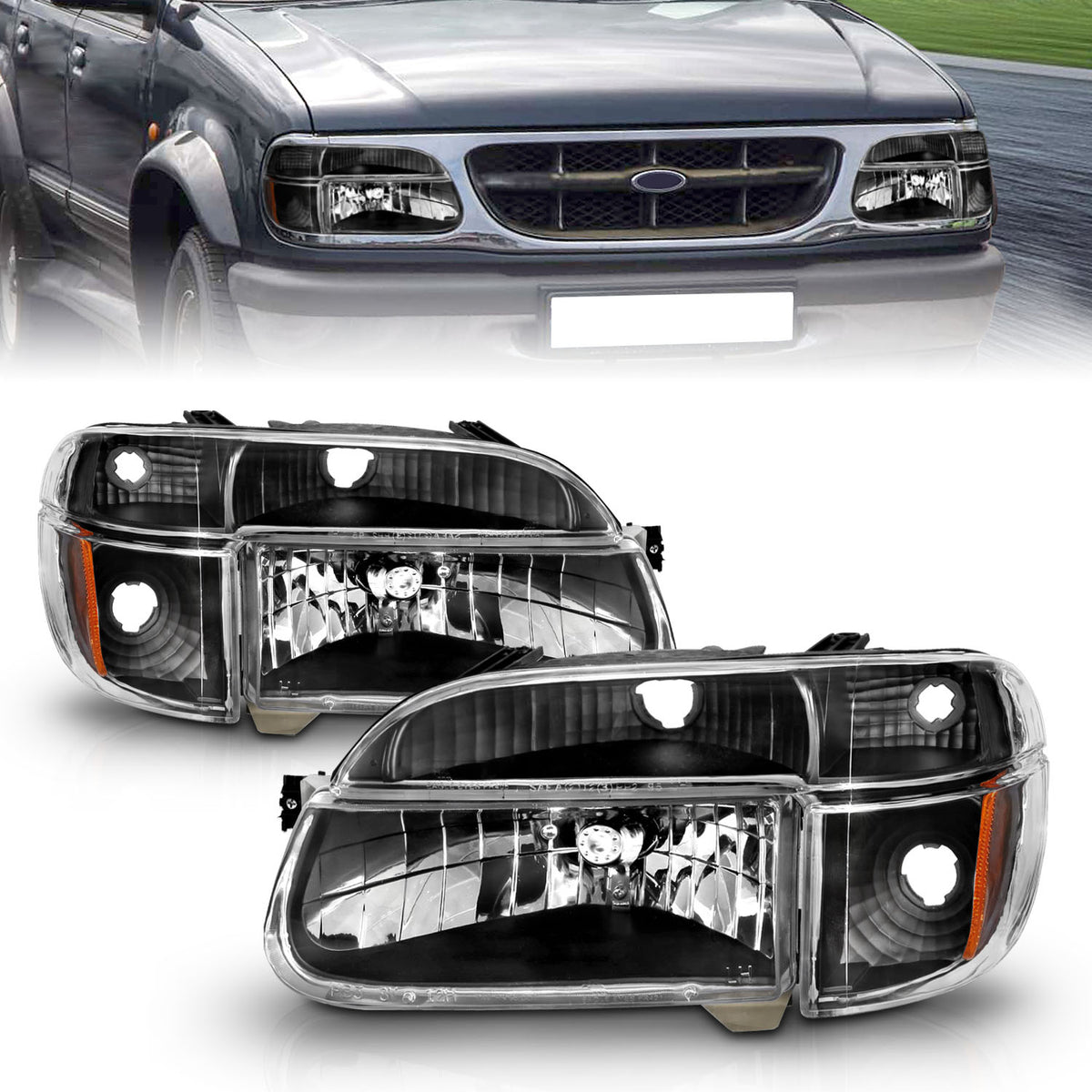 1995-2001 Ford Explorer Crystal Headlights