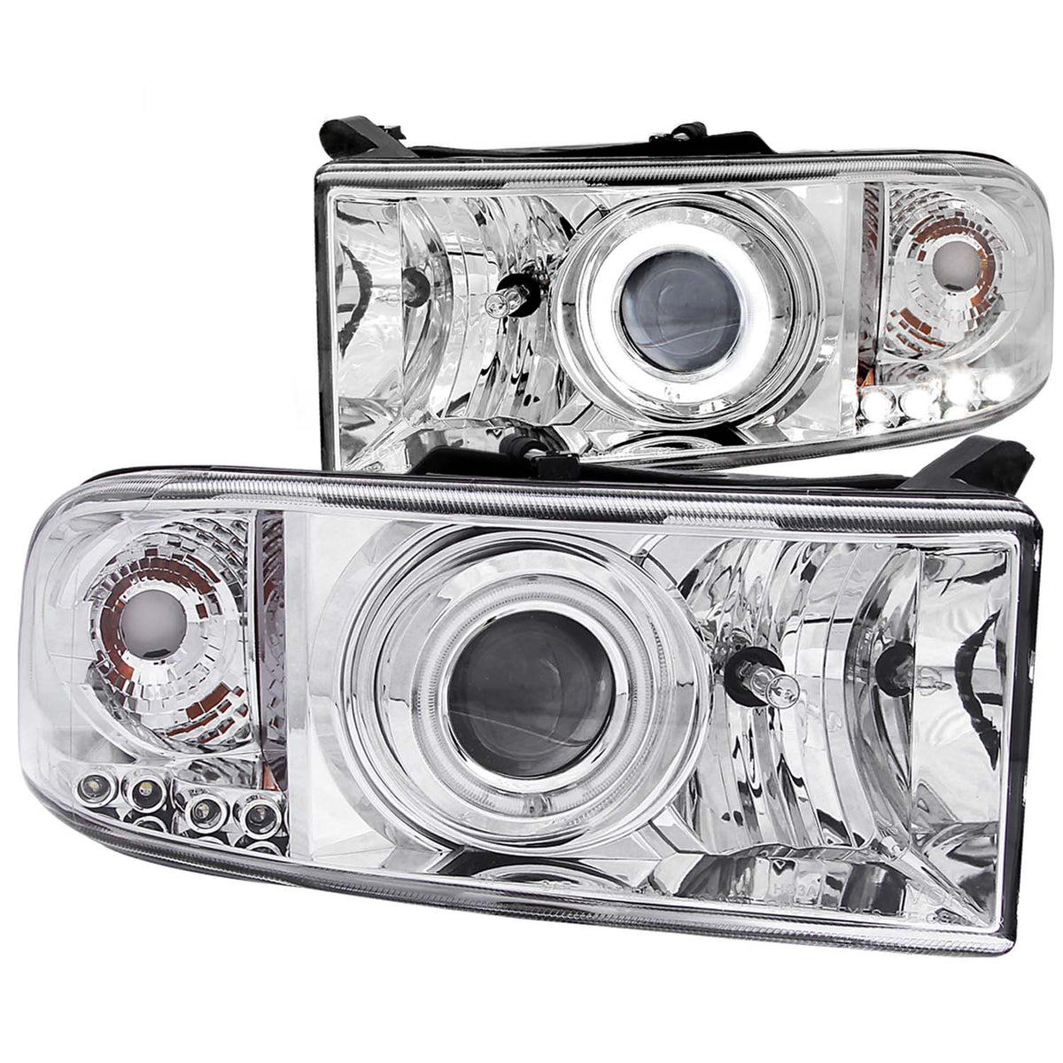 1997-2001 Dodge Ram / 1994-2002 Dodge Ram Projector Headlight Set W/Halo