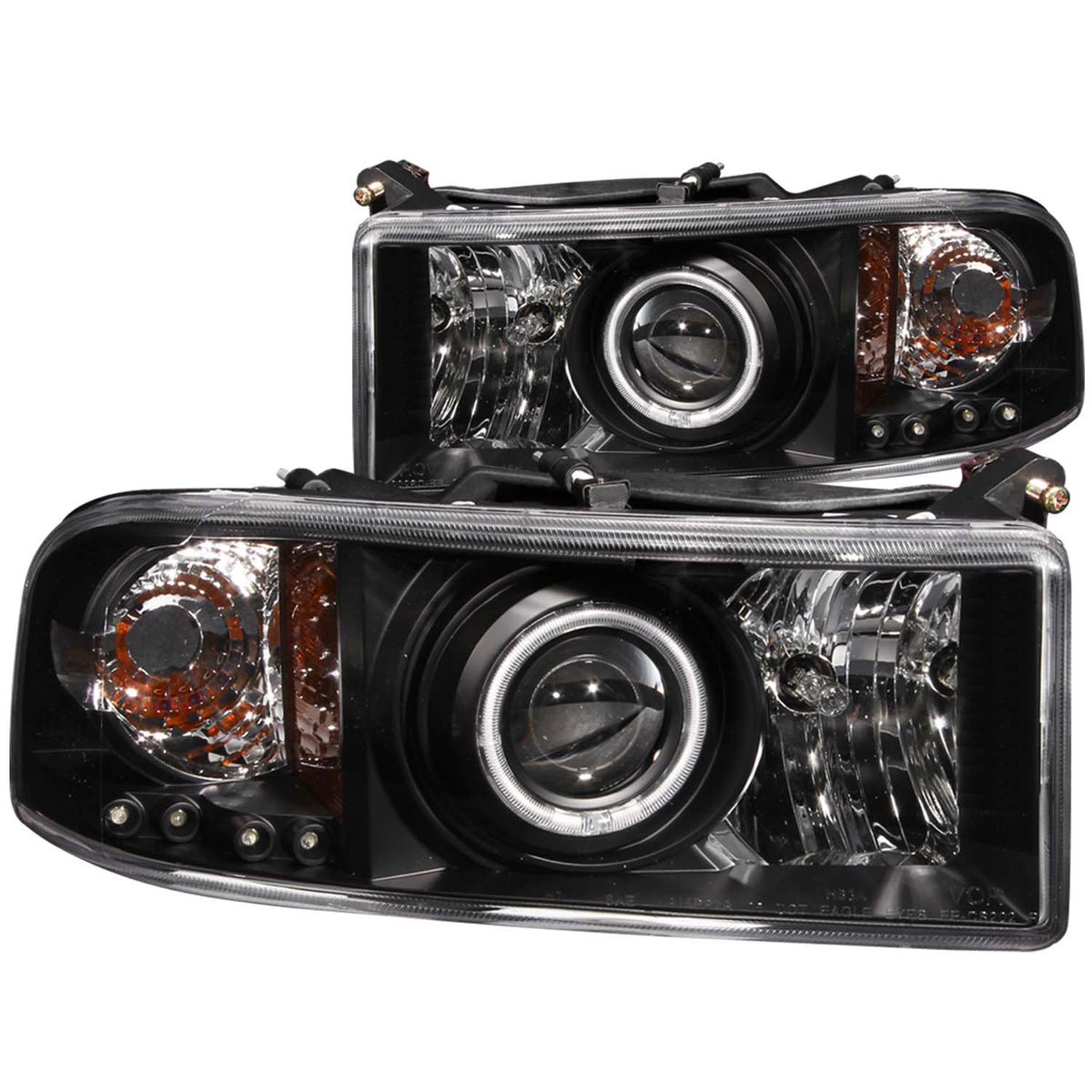 1997-2001 Dodge Ram / 1994-2002 Dodge Ram Projector Headlight Set W/Halo