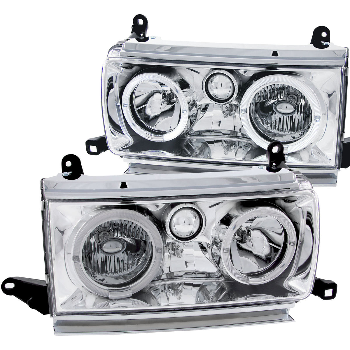 1991-1994 Toyota Land Cruiser Crystal Headlight Set W/Halo