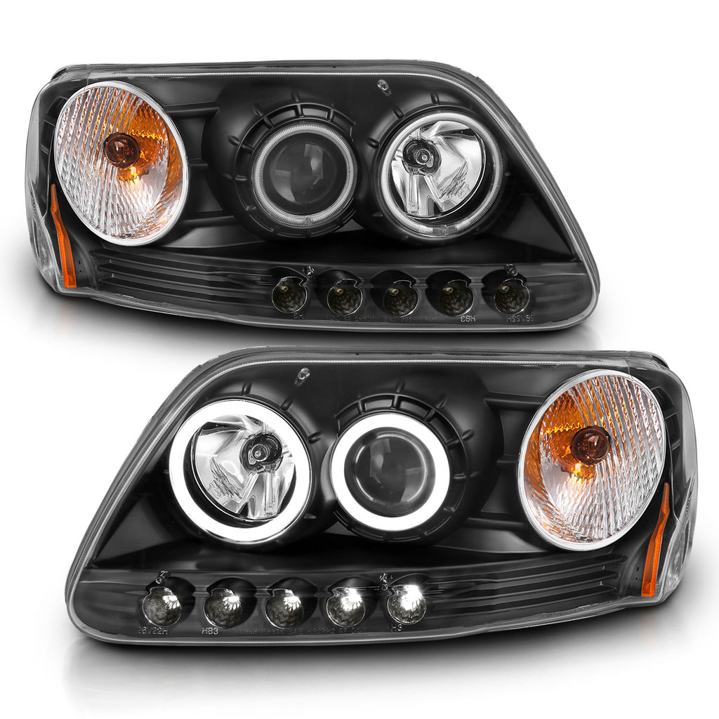 1997-2002 Ford Expedition / 1997-2003 Ford F-150 / 2004 Ford F-150 Projector Headlight Set W/Halo