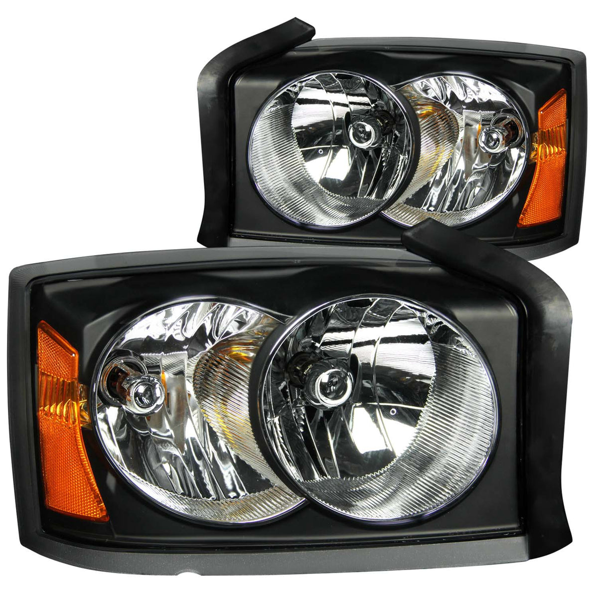 2005-2006 Dodge Dakota Crystal Headlight Set