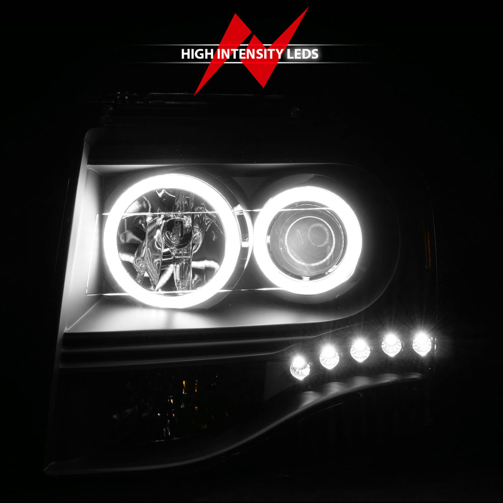 2007-2014 Ford Expedition Projector Headlight Set W/Halo