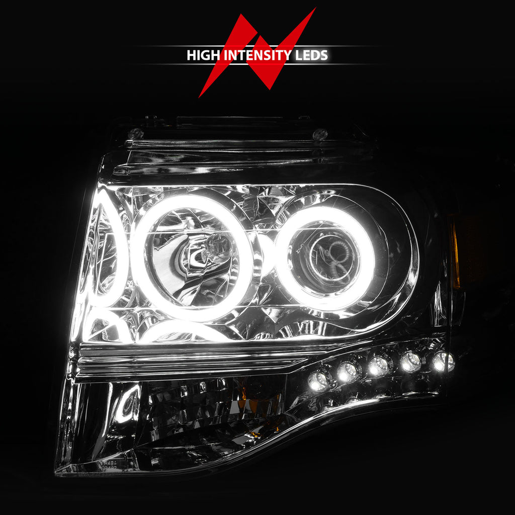 2007-2014 Ford Expedition Projector Headlight Set W/Halo