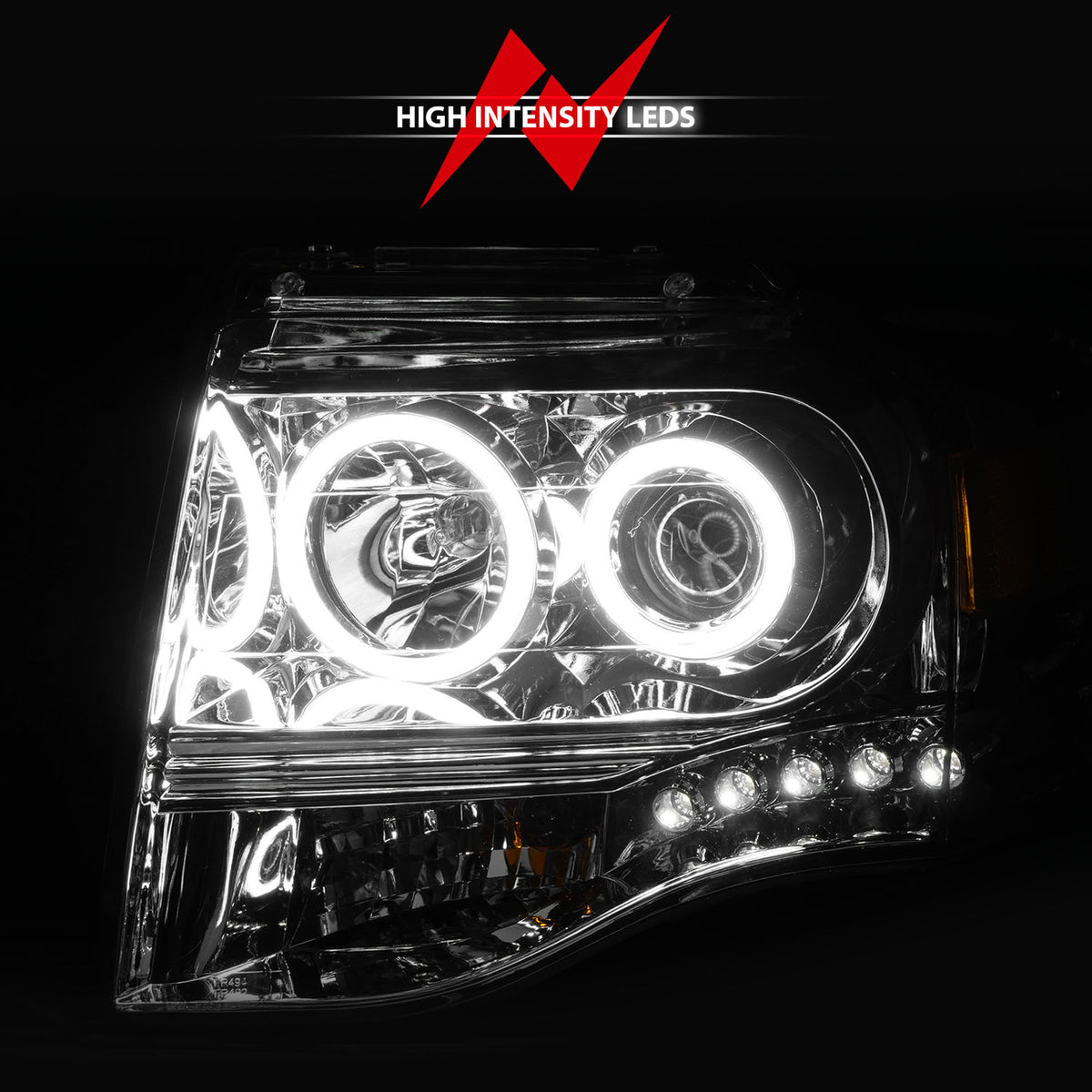 2007-2014 Ford Expedition Projector Headlight Set W/Halo