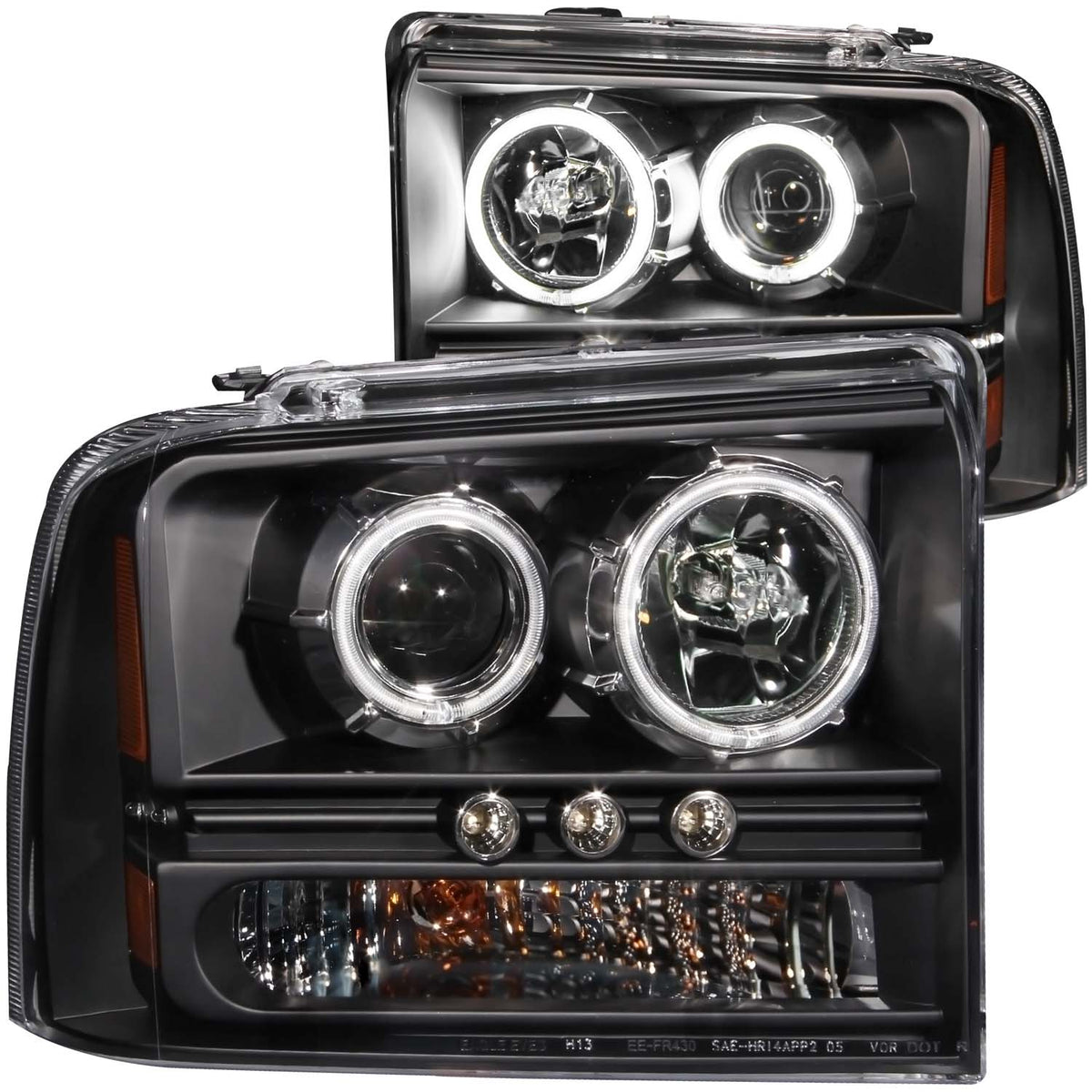2005 Ford Excursion / 2005-2007 Ford F-250 / 2005-2007 Ford F-350 Projector Headlight Set W/Halo