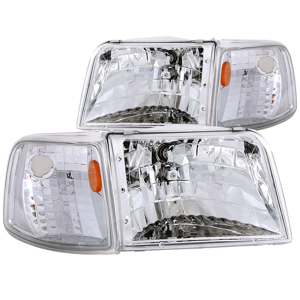 1993-1997 Ford Ranger Crystal Headlight Set