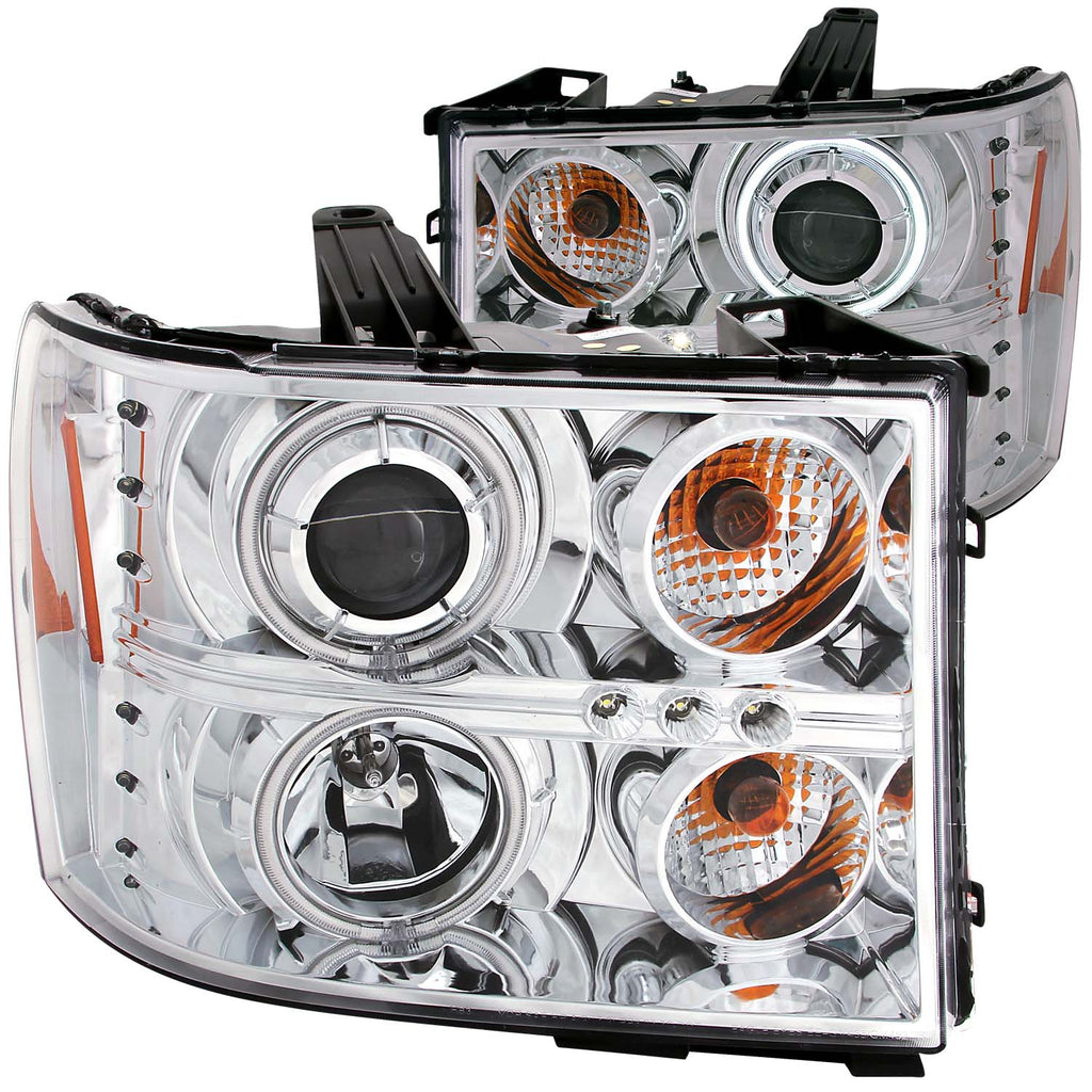 2007-2013 GMC Sierra / 2007-2014 GMC Sierra Projector Headlight Set W/Halo
