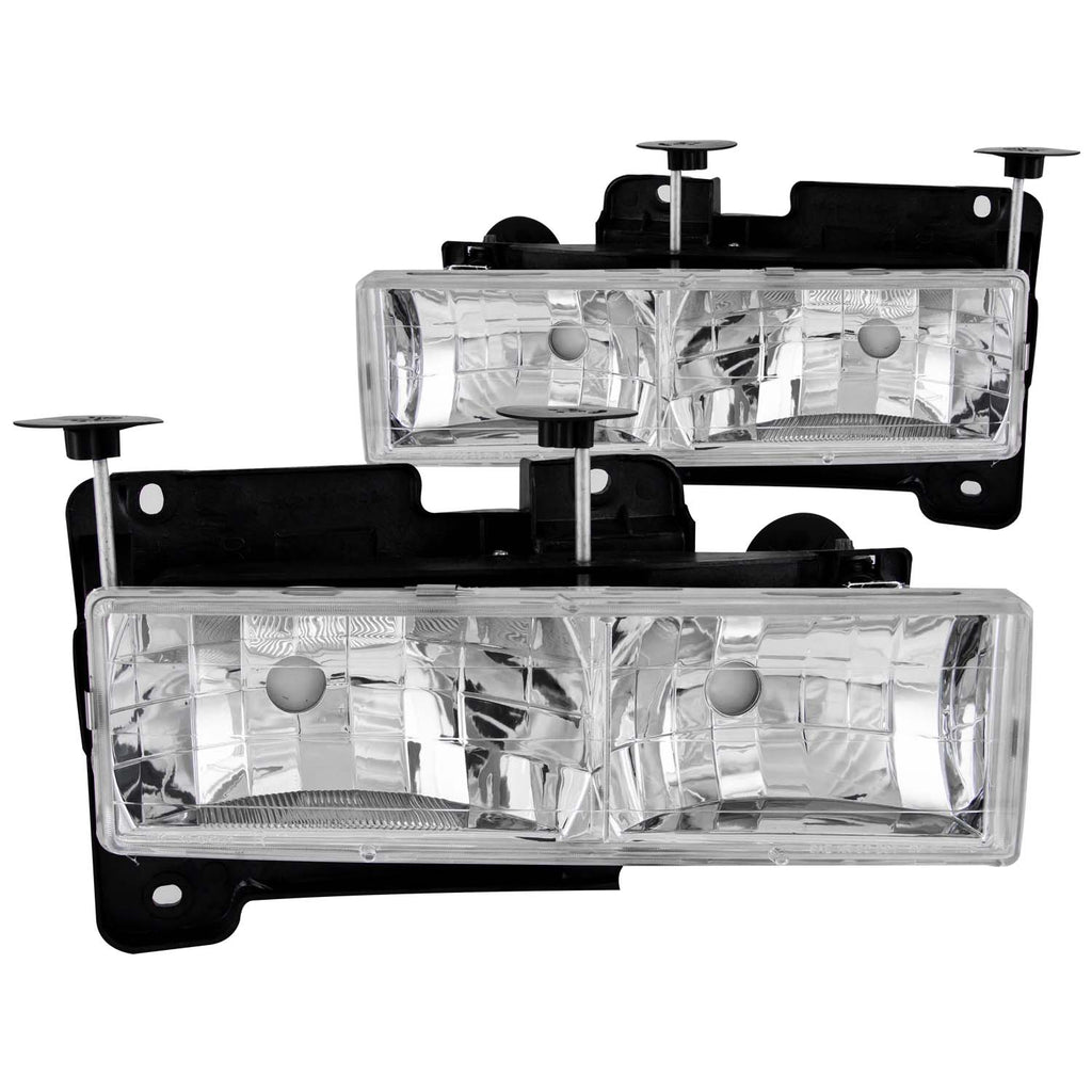 1992-1994 Chevrolet Blazer / 1988-1998 Chevrolet C1500 / 1992-1999 Chevrolet C1500 Suburban Crystal Headlight Set