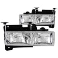 1992-1994 Chevrolet Blazer / 1988-1998 Chevrolet C1500 / 1992-1999 Chevrolet C1500 Suburban Crystal Headlight Set