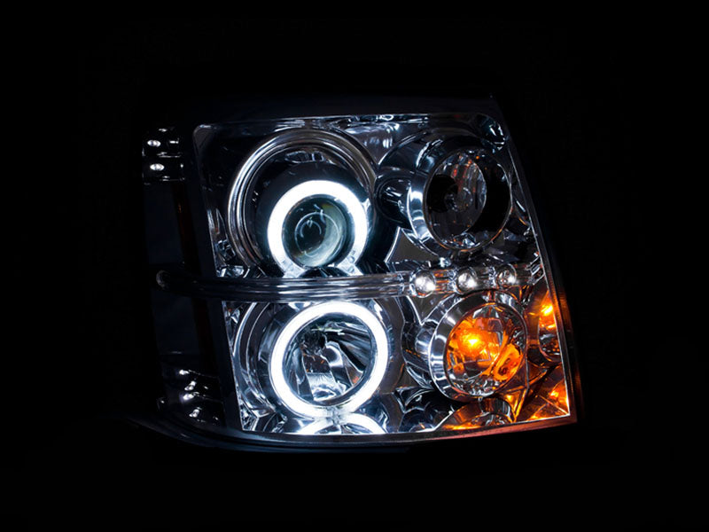 2002-2006 Cadillac Escalade / 2003-2006 Cadillac Escalade ESV / 2003-2006 Cadillac Escalade EXT Projector Headlight Set W/Halo
