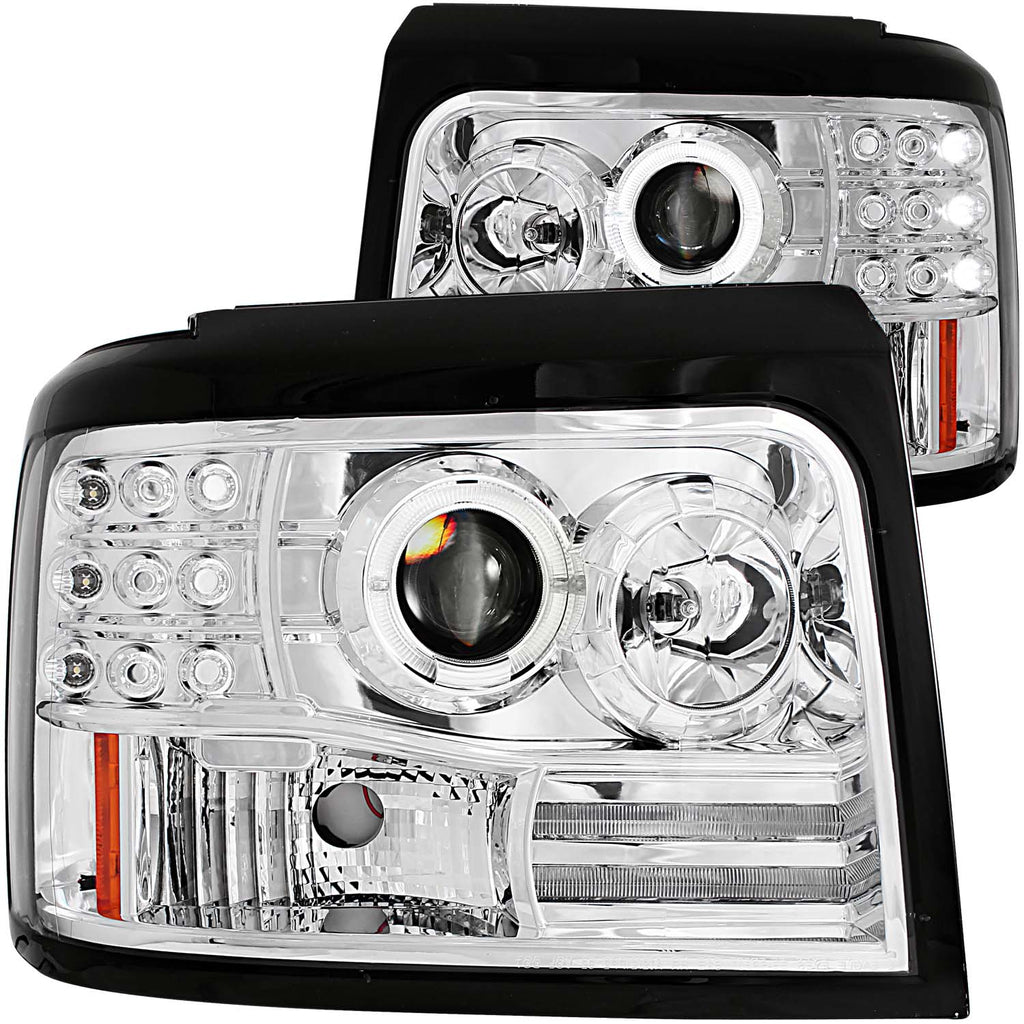 1992-1996 Ford Bronco / 1992-1996 Ford F-150 / 1992-1996 Ford F-250 Projector Headlight Set W/Halo