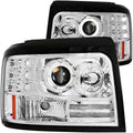 1992-1996 Ford Bronco / 1992-1996 Ford F-150 / 1992-1996 Ford F-250 Projector Headlight Set W/Halo