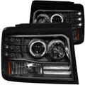 1992-1996 Ford Bronco / 1992-1996 Ford F-150 / 1992-1996 Ford F-250 Projector Headlight Set W/Halo
