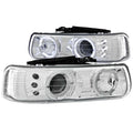 1999-2002 Chevrolet Silverado / 2001-2002 Chevrolet Silverado Projector Headlight Set W/Halo