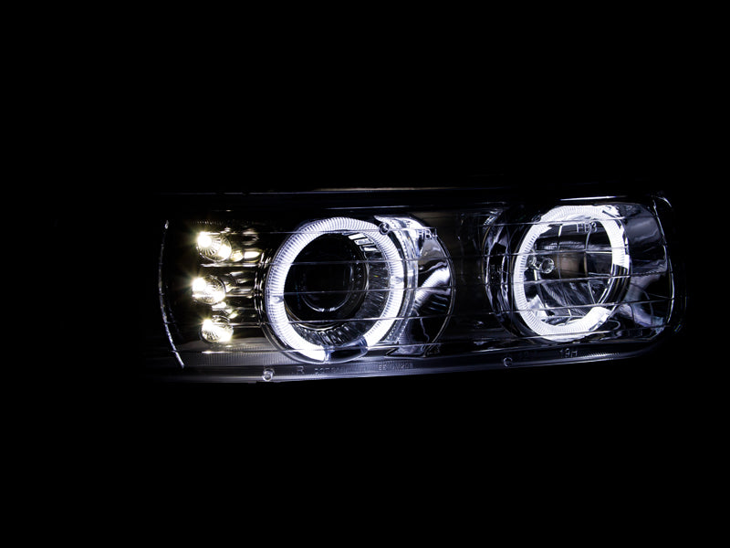 1999-2002 Chevrolet Silverado / 2001-2002 Chevrolet Silverado Projector Headlight Set W/Halo