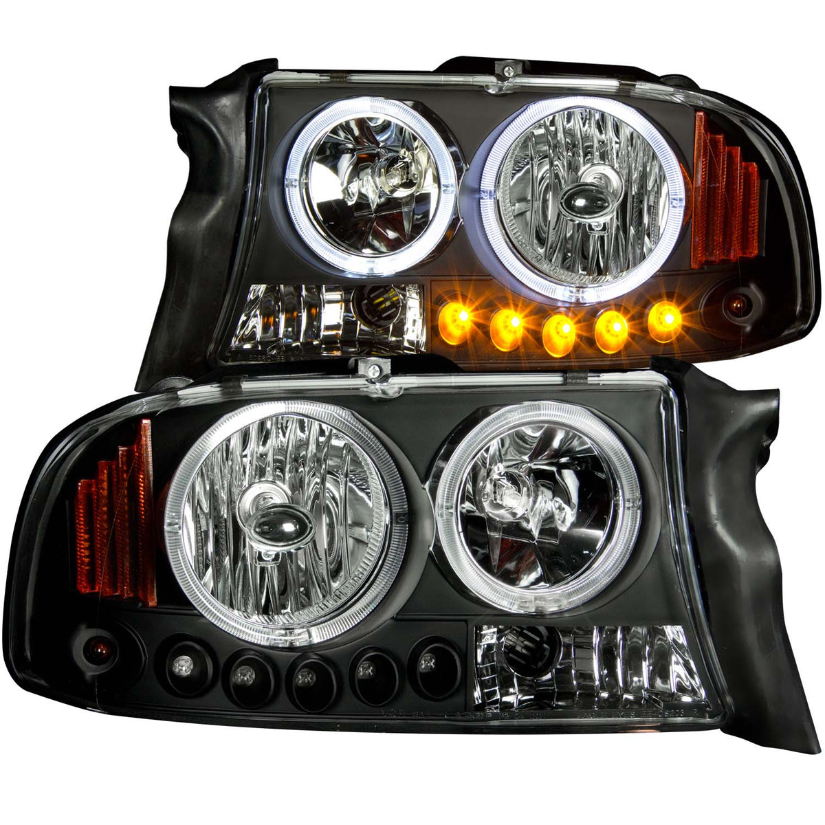 1997-2004 Dodge Dakota / 1998-2003 Dodge Durango Crystal Headlight Set W/Halo