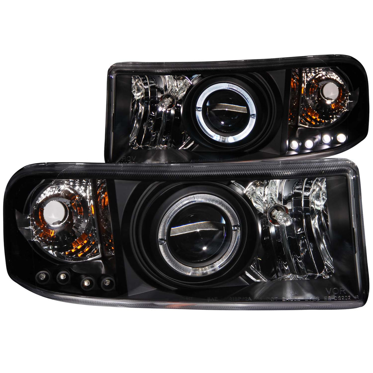 1994-2001 Dodge Ram / 1994-2002 Dodge Ram Projector Headlight Set W/Halo