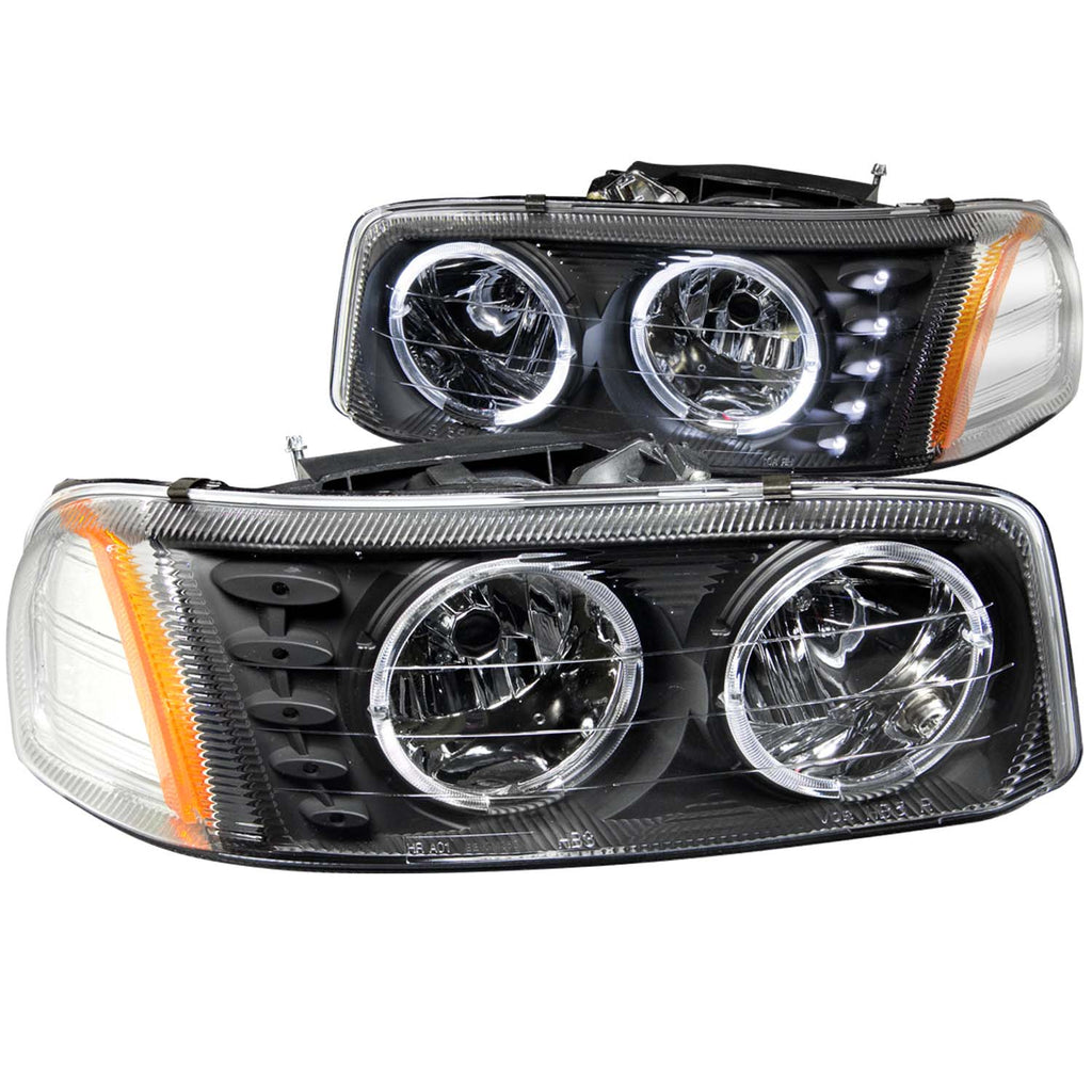 1999-2006 GMC Sierra / 2007 GMC Sierra / 2001-2006 GMC Sierra Crystal Headlight Set W/Halo