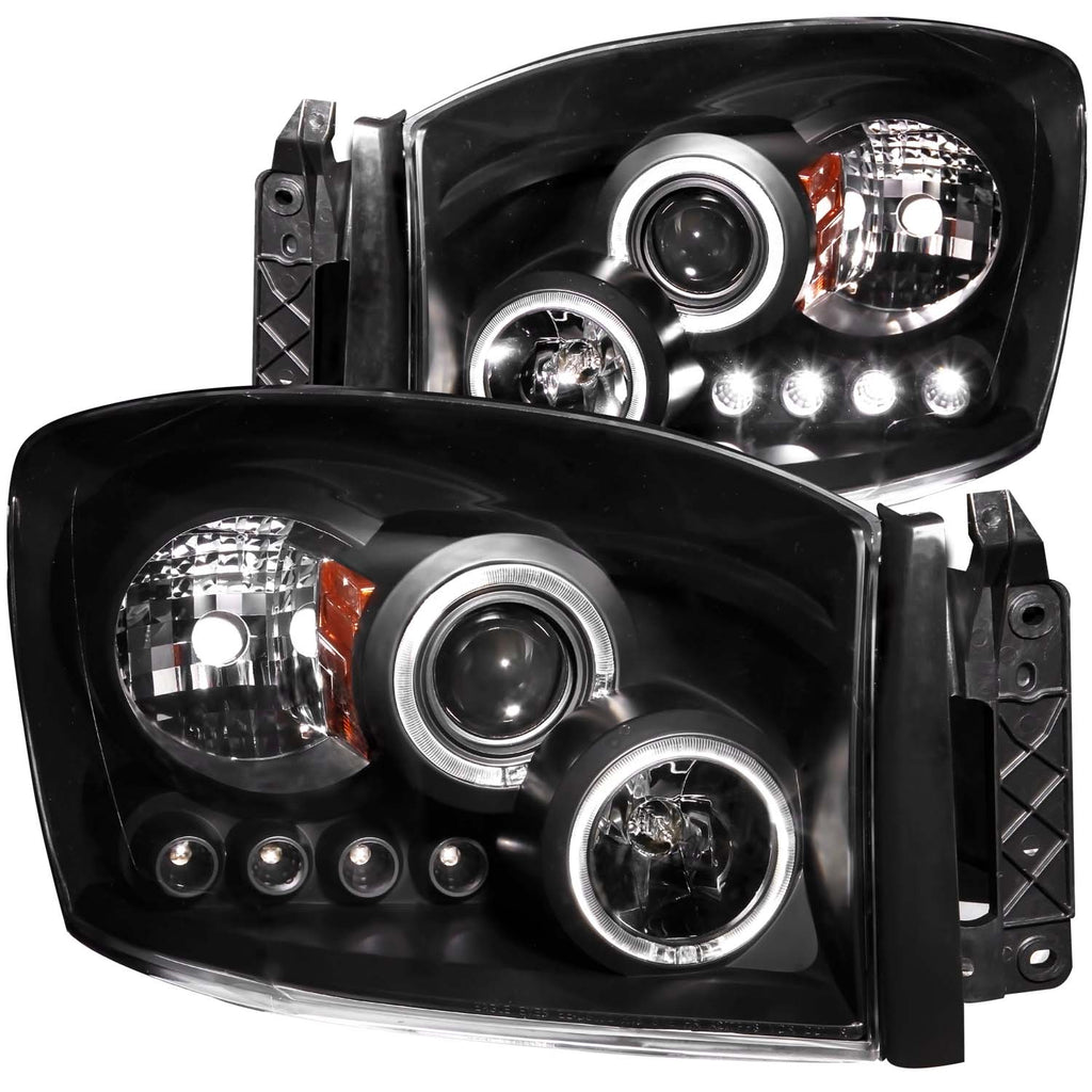 2006-2008 Dodge Ram / 2006-2009 Dodge Ram Projector Headlight Set W/Halo