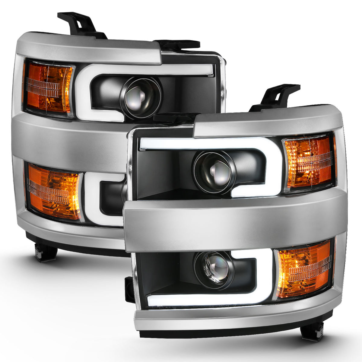 2015-2019 Chevrolet Silverado Projector Headlight Set
