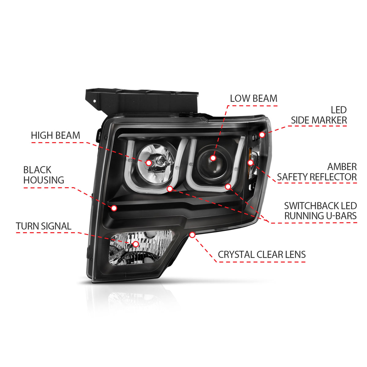 2009-2014 Ford F-150 Projector Headlight Set