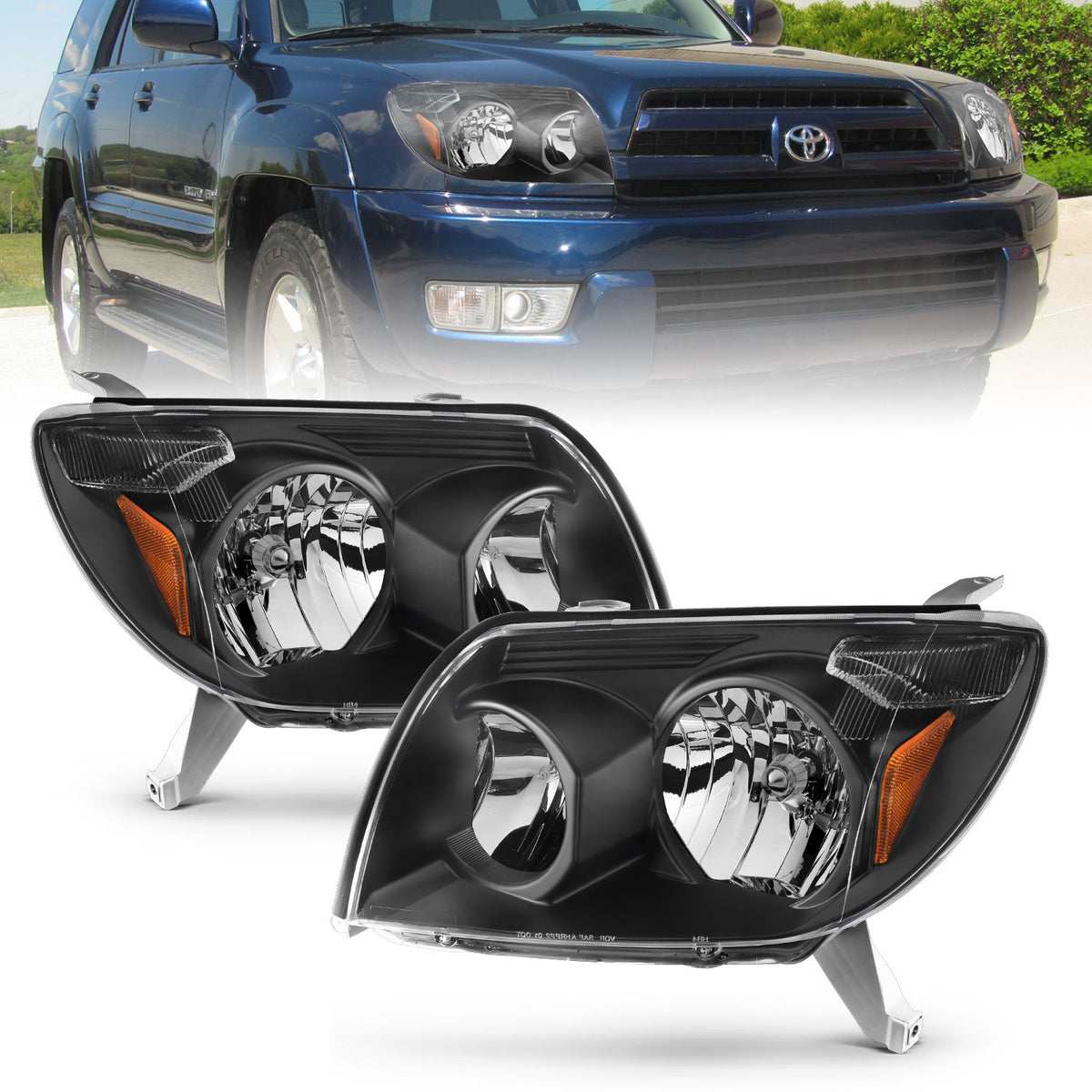 2003-2005 Toyota 4Runner Crystal Headlights