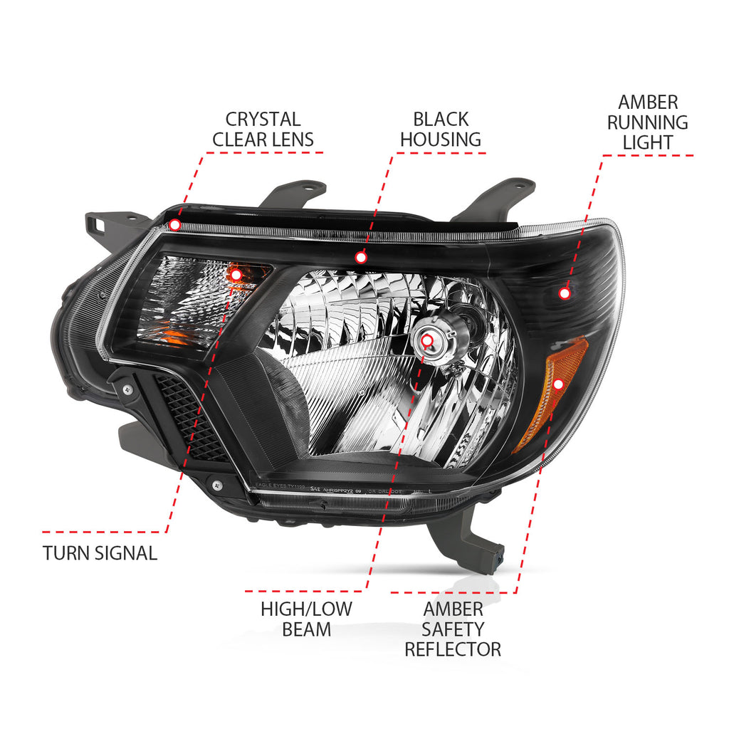 2012-2015 Toyota Tacoma Crystal Headlights