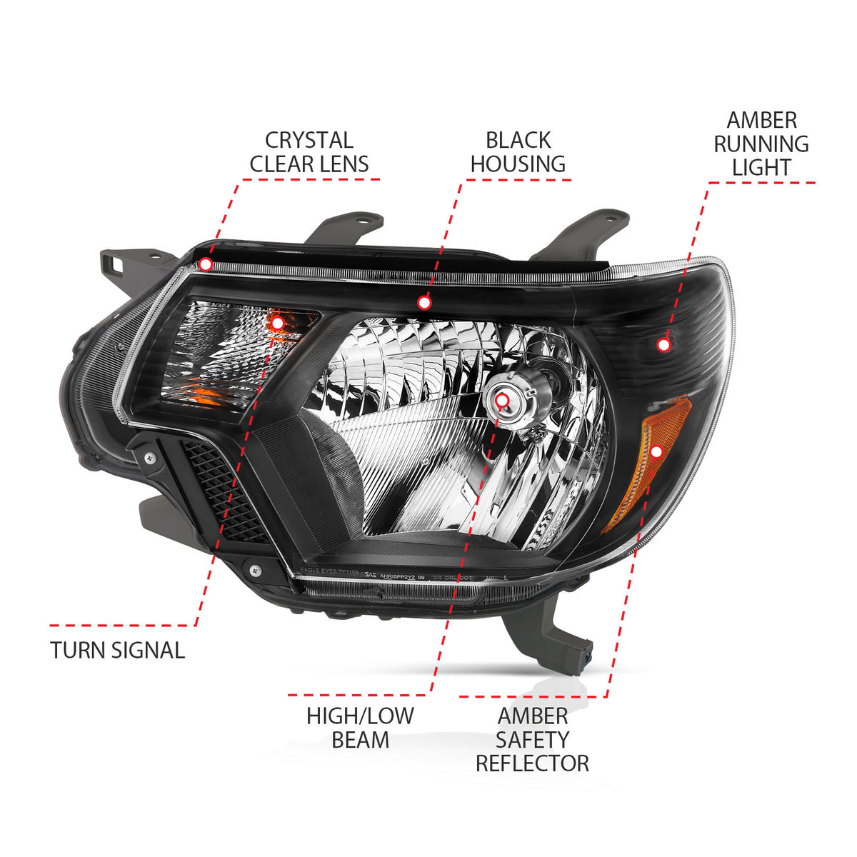 2012-2015 Toyota Tacoma Crystal Headlights