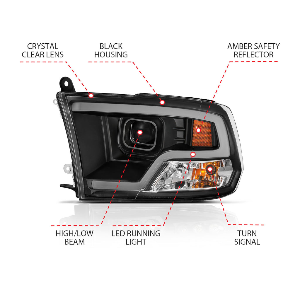 2009-2010 Dodge Ram / 2010 Dodge Ram Projector Headlights