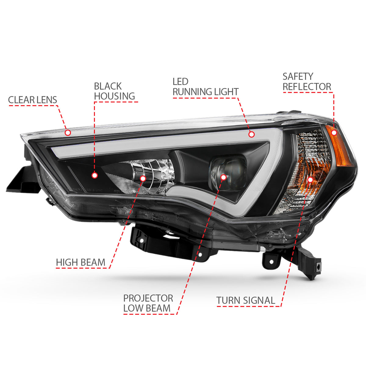2014-2021 Toyota 4Runner Projector Headlights