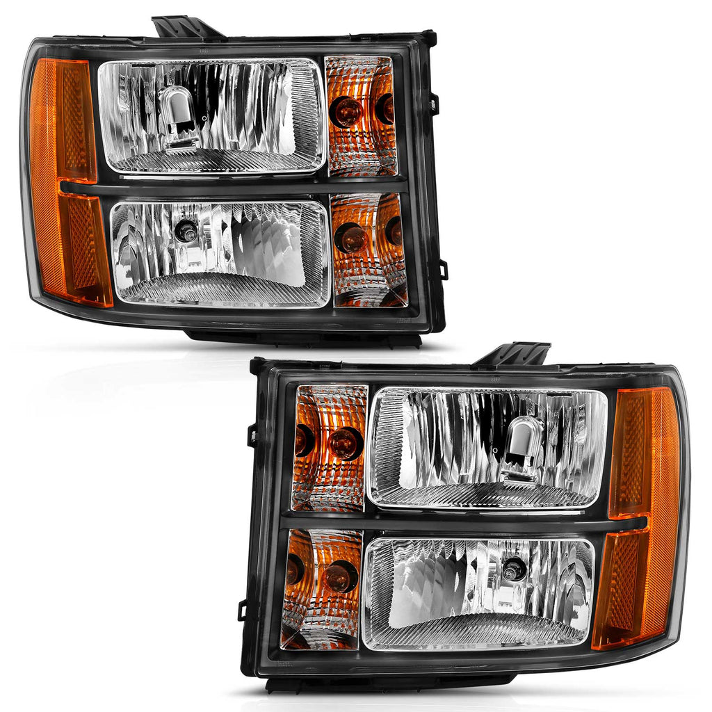 2007-2013 GMC Sierra Crystal Headlights