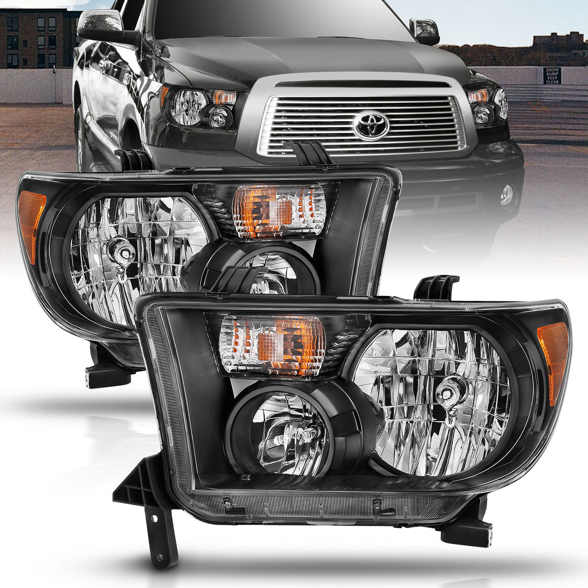 2008-2017 Toyota Sequoia / 2007-2013 Toyota Tundra Crystal Headlights
