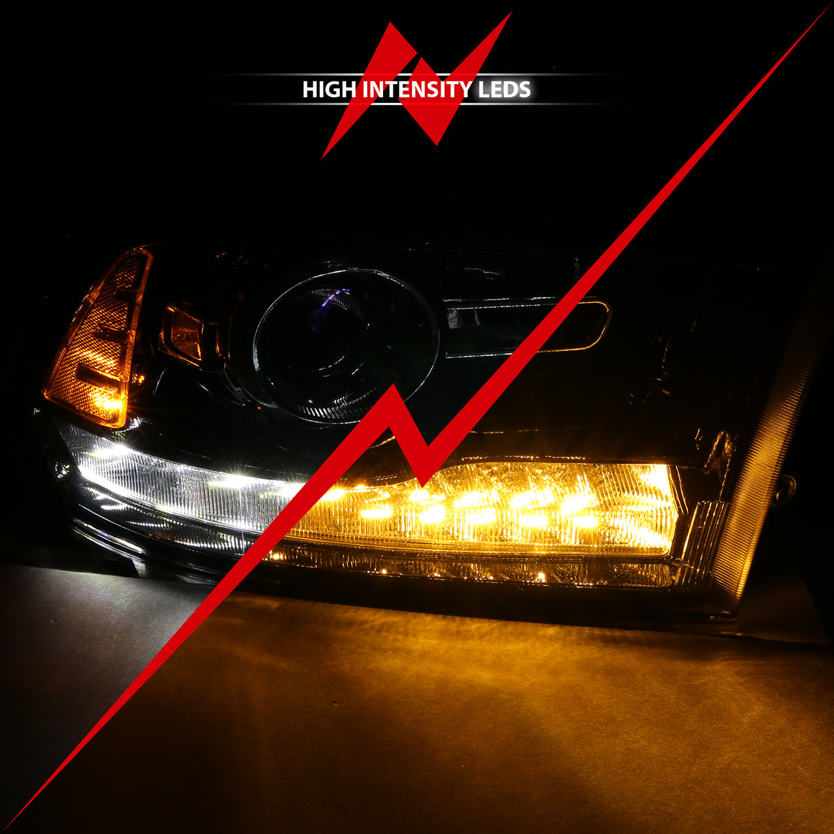 2009-2010 Dodge Ram / 2010 Dodge Ram Projector Headlights W/ Halo