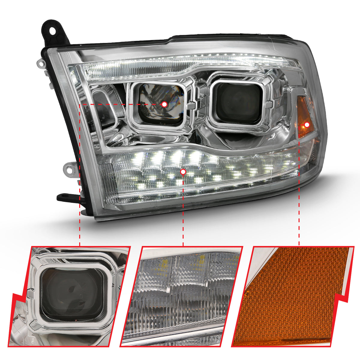 2009-2010 Dodge Ram / 2010 Dodge Ram Projector Headlight