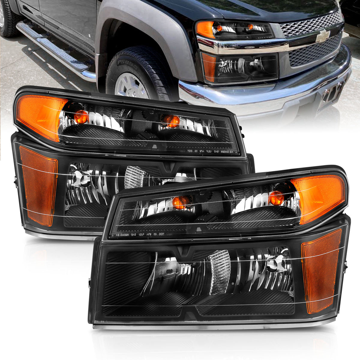 2004-2006 GMC Canyon Crystal Headlight