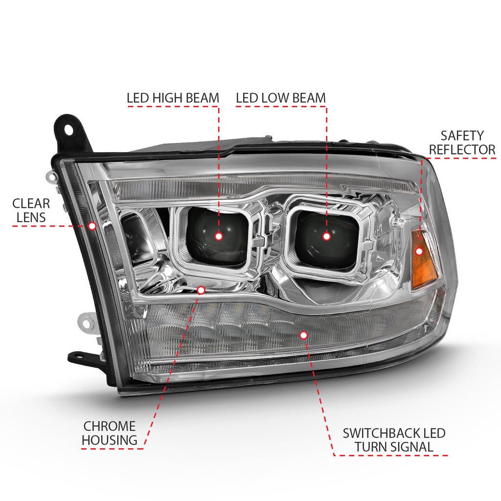 2009-2010 Dodge Ram / 2010 Dodge Ram LED Projector Headlights