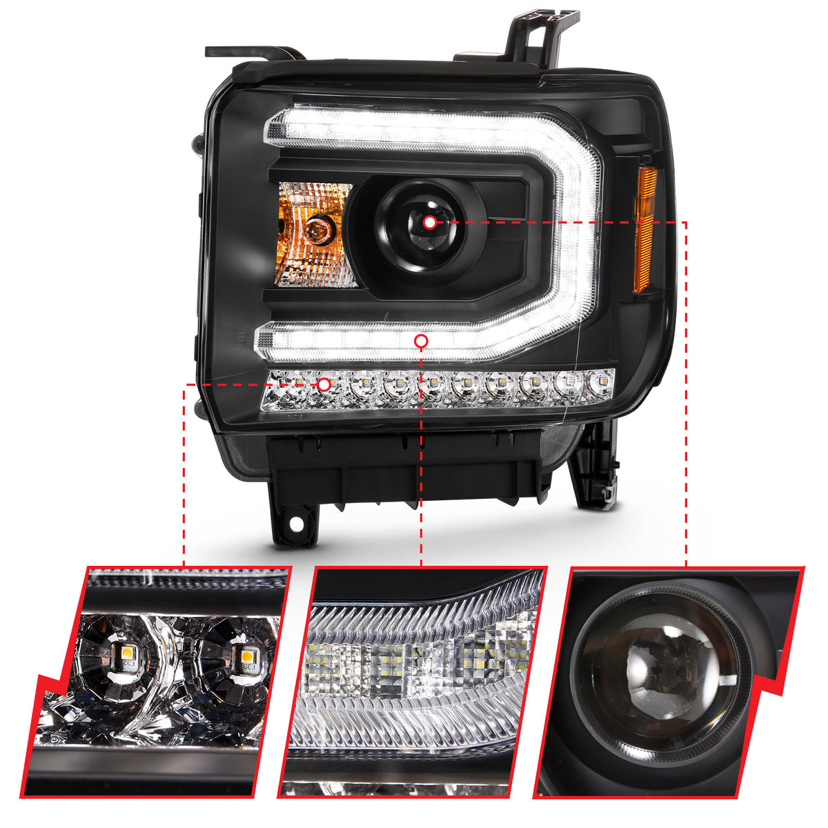 2016-2019 GMC Sierra 1500 Projector Headlight