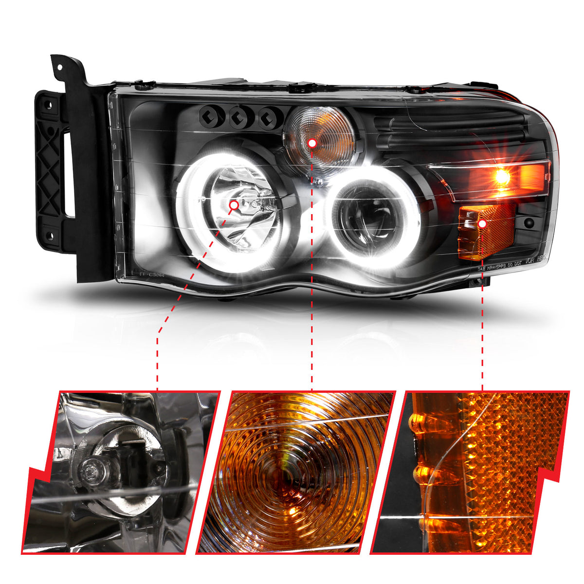 2002-2005 Dodge Ram / 2003-2005 Dodge Ram Projector Headlight