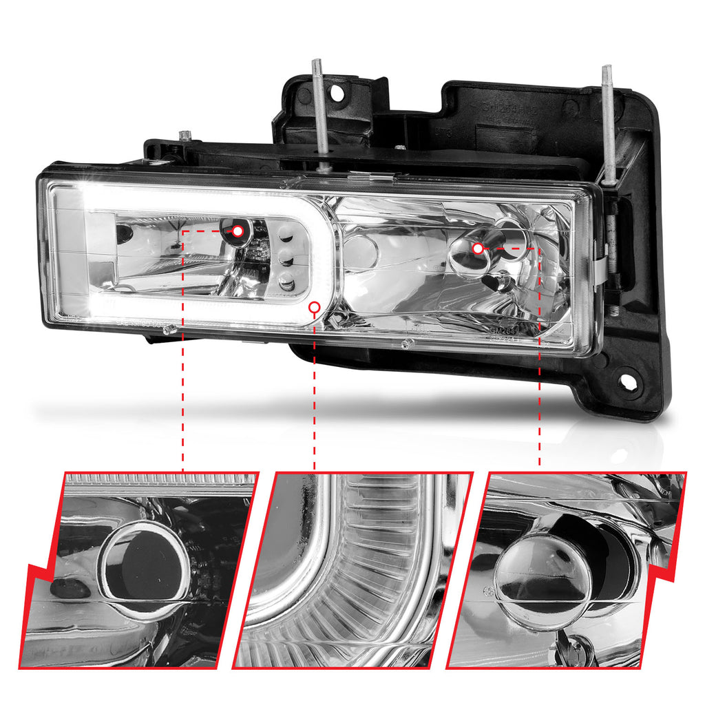 1999-2000 Cadillac Escalade / 1992-1994 Chevrolet Blazer / 1988-1999 Chevrolet C1500 Crystal Headlight