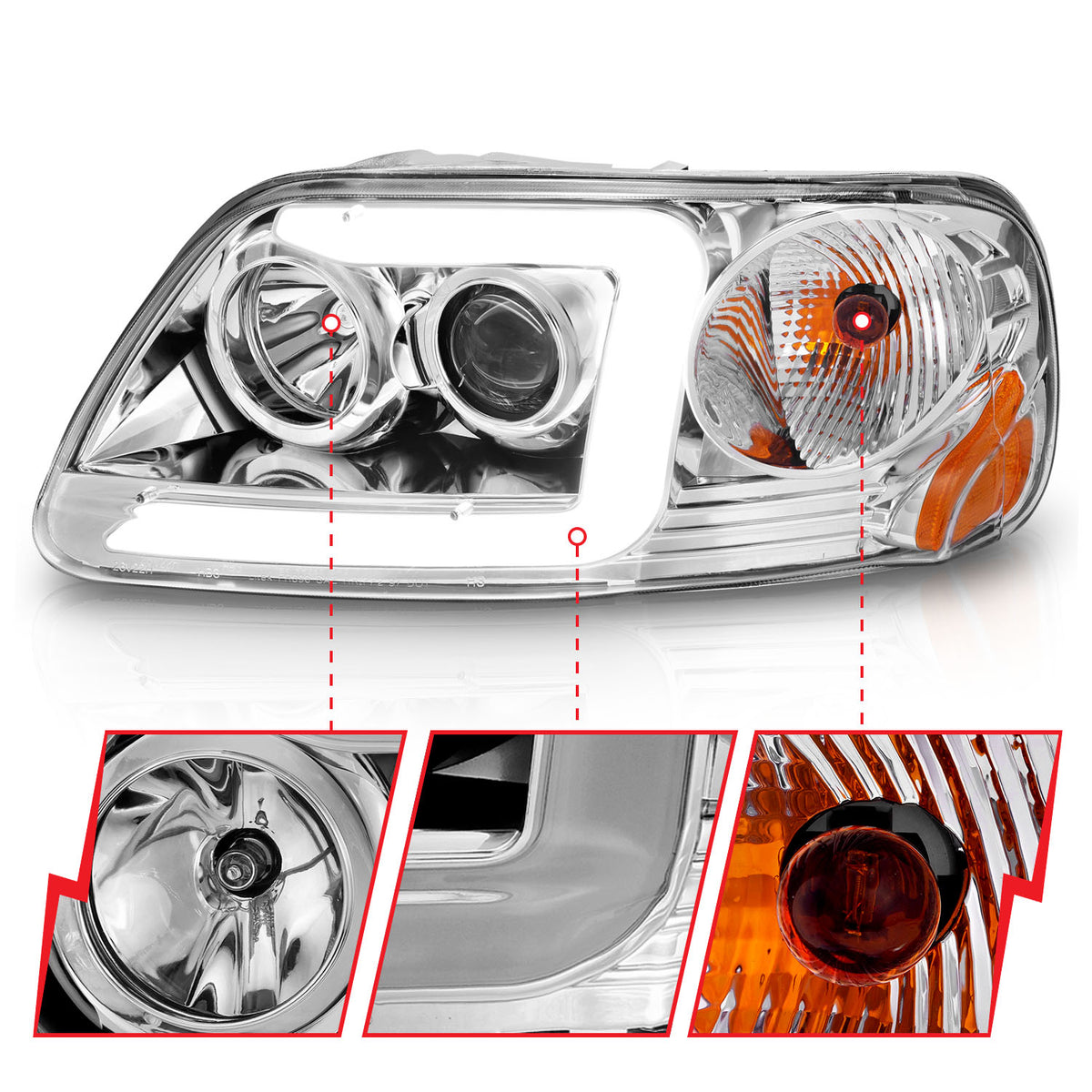 1997-2002 Ford Expedition / 1997-2003 Ford F-150 / 2004 Ford F-150 Crystal Headlight
