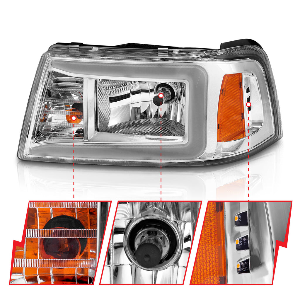 2001 Ford F-100 Ranger / 2001-2011 Ford Ranger Crystal Headlight