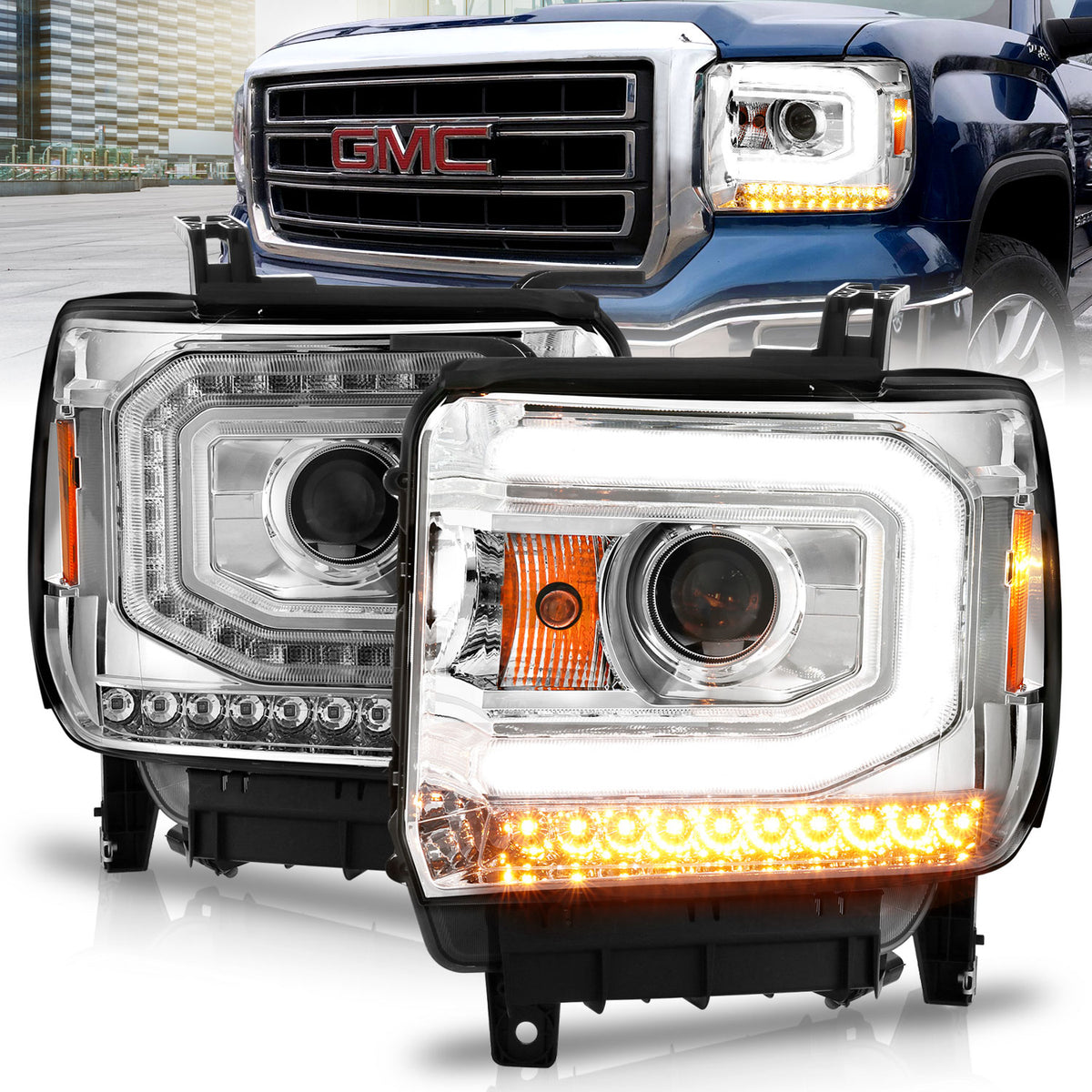 2014-2015 GMC Sierra / 2015-2019 GMC Sierra Projector Headlight