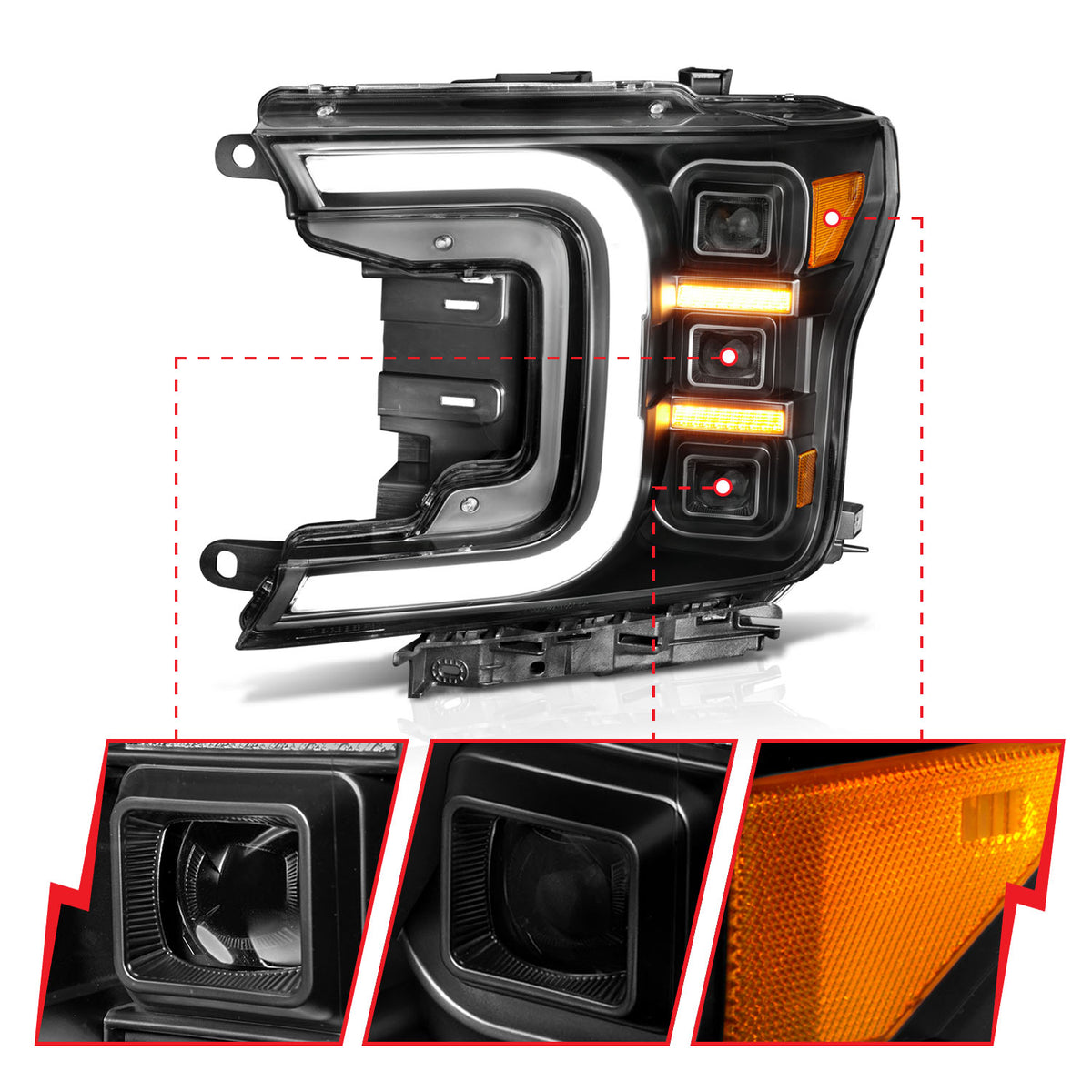 2018-2020 Ford F-150 LED Projector Headlight