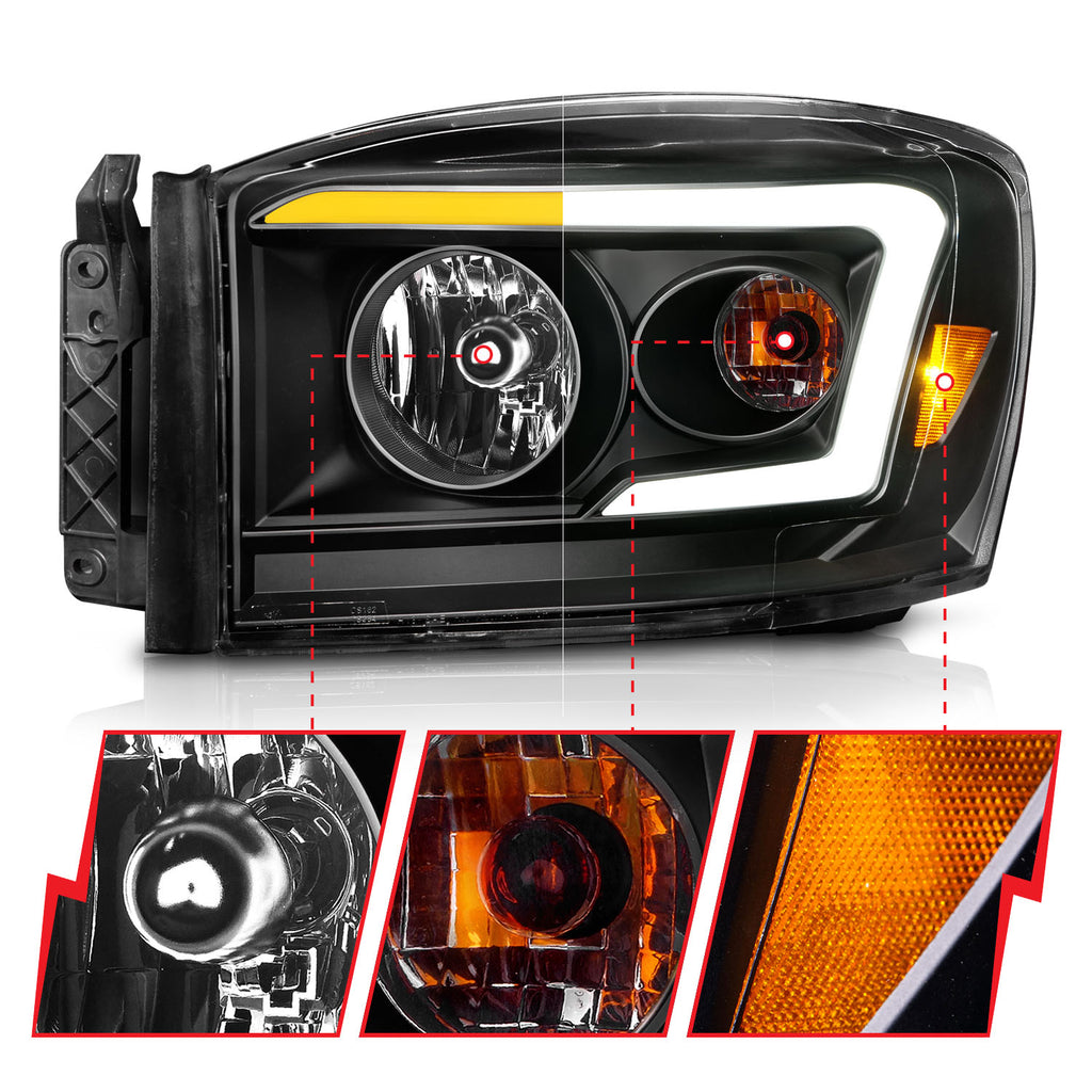 2006-2008 Dodge Ram Crystal Headlight