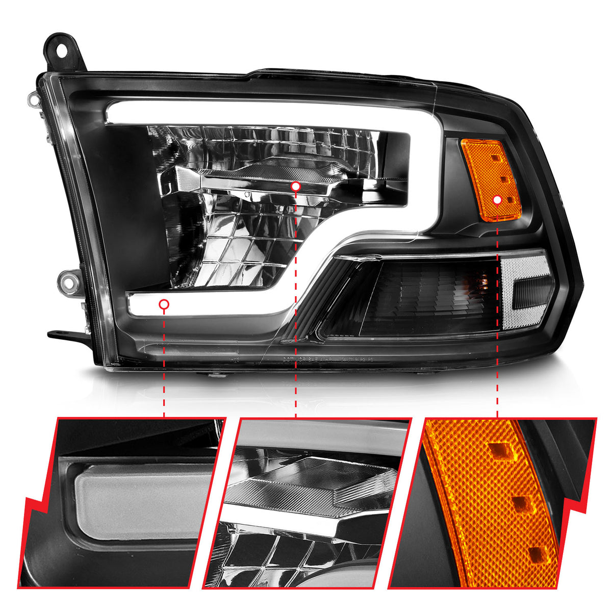 2009-2010 Dodge Ram / 2010 Dodge Ram LED Projector Headlight