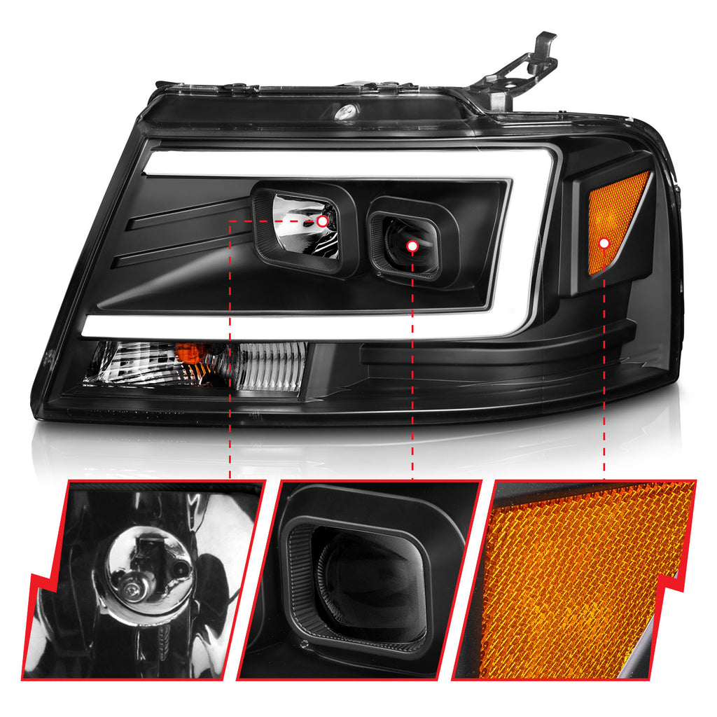 2004-2008 Ford F-150 / 2006-2008 Lincoln Mark LT Projector Headlight