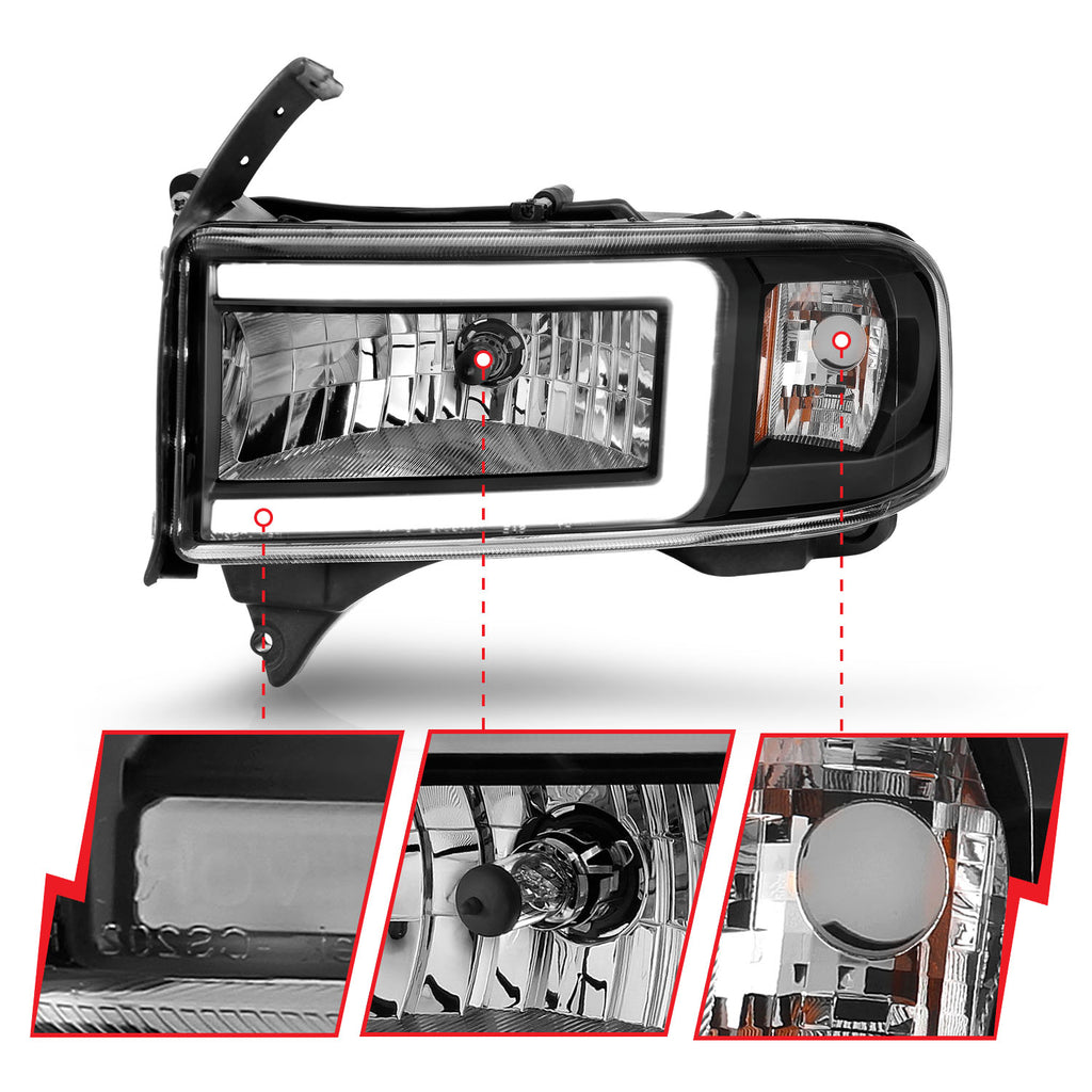 1994-2001 Dodge Ram / 1994-2002 Dodge Ram Crystal Headlight